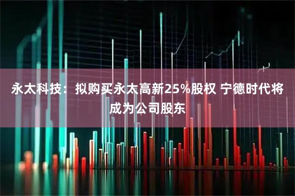 永太科技：拟购买永太高新25%股权 宁德时代将成为公司股东